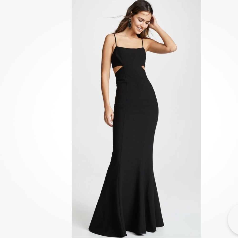 Likely Black Tamarelli Sleeveless Gown Evening Dress with Side Cutouts Size 0